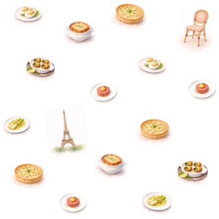 Estampa gastronomia francesa